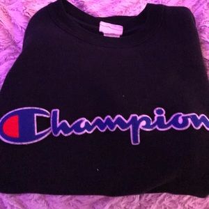 Champion black reverse weave crewneck